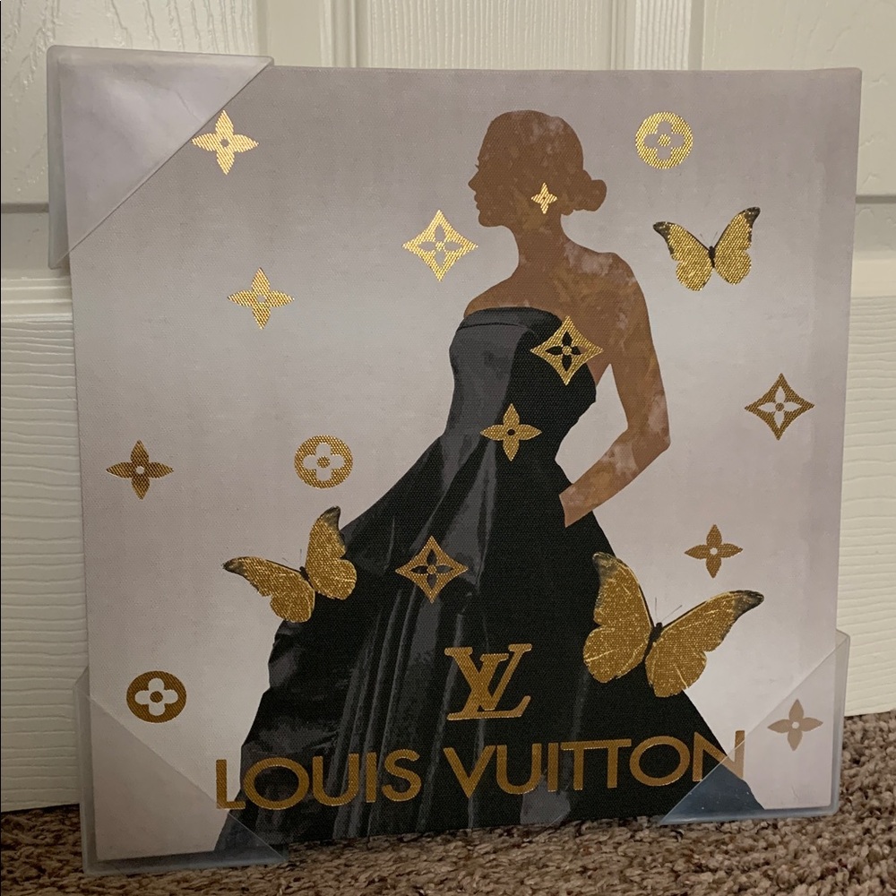 FASHION INSPIRED Gold and Black Dress Picture - Wall Art